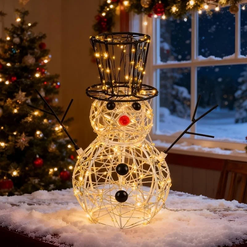 Marke: LEDYA LEDYA Weihnachts-Schneemann Lichterdeko, 30, 5 cm, 400 LEDs Warmweiß — Weihnachtsbeleuchtung