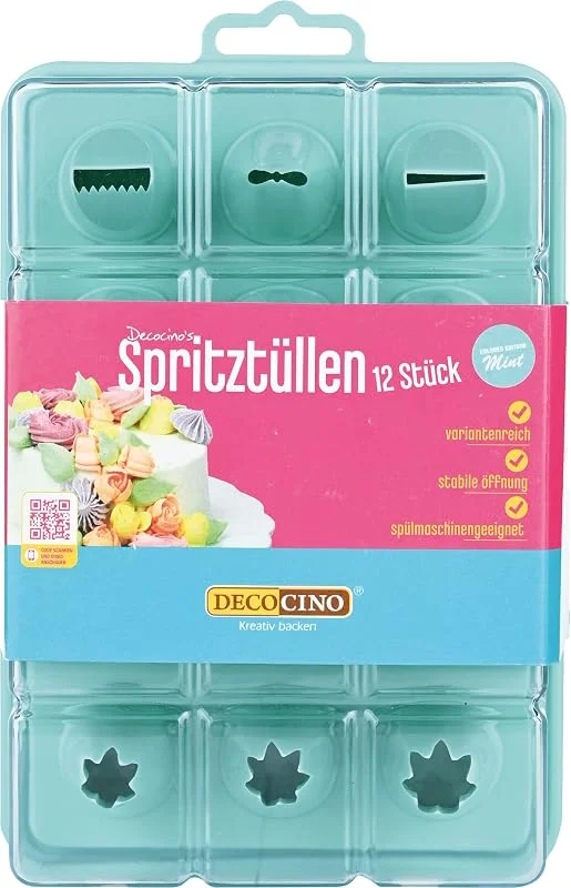 Besuche den DECOCINO-Store DECOCINO Spritztüllen 12er-Set, hochwertige Tüllen — Weihnachtskueche
