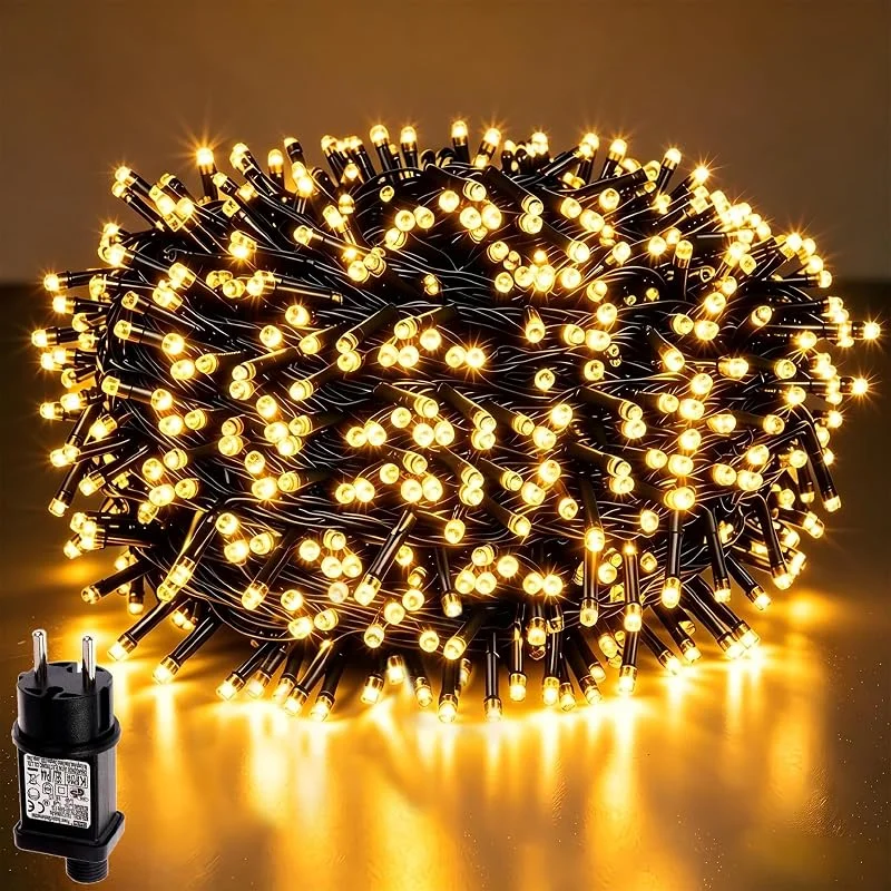 Marke: MOLVCE LED Lichterkette außen und innen Strom 80M 800LED Warmweiß — Weihnachtsbeleuchtung