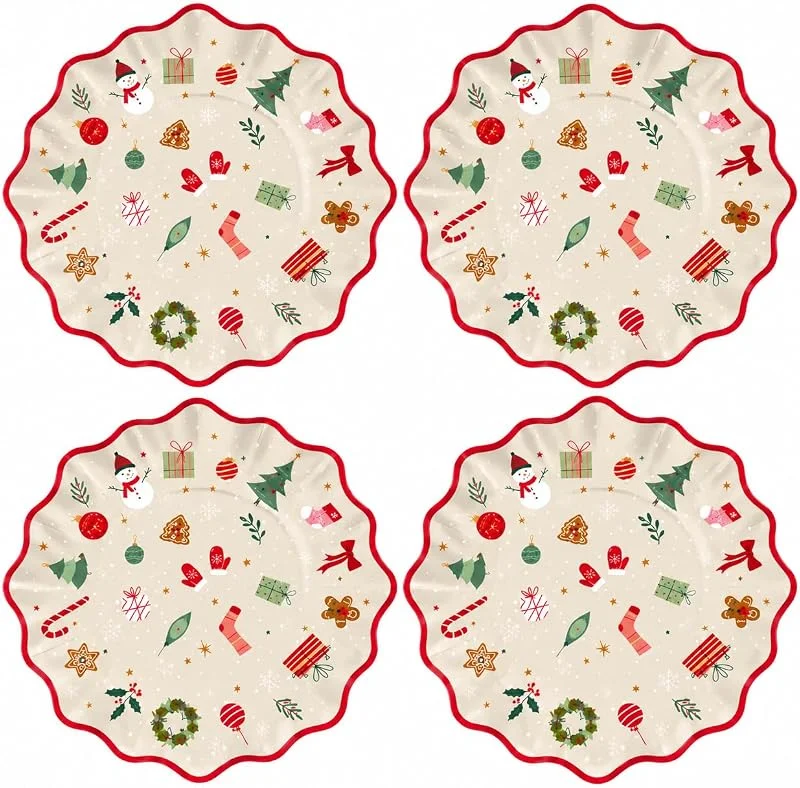Besuche den schenken-24-Store 1 x 4 (=4 Stück), Weihnachtsteller:Stern - Motiv 7-4.5 cm hoch — Küche & Haushalt
