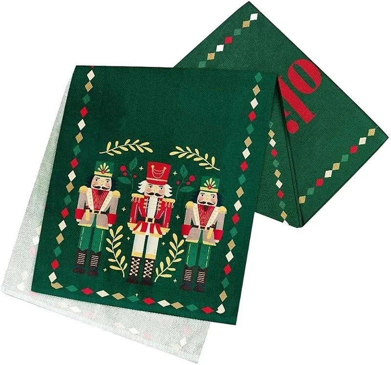 Marke: Dianzan Dianzan Weihnachts-Tischläufer, Nussknacker-Muster, Grün, 183x33cm, Polyester, Rustikal, Handwäsche — Küche & Haushalt