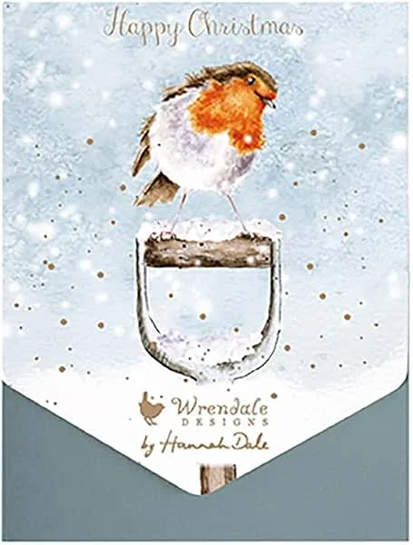 Marke: Wrendale Designs Wrendale Designs by Hannah Dale - Little Red Rotkehlchen – Weihnachts-Notizkarten-Set – 8 Stück — Geschenkverpackung