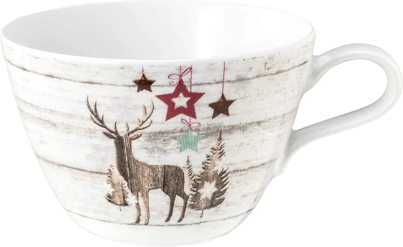Besuche den Seltmann Weiden-Store Seltmann 001.753895 Life Porzellan Milchkaffeeobertasse, Rund, Braun, 0.37L, 13.7cm Durchmesser, 7.1cm Höhe — Advent und Tisch