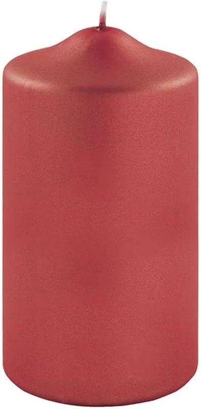 Besuche den Fink-Store Fink Kerze, Metallische Stumpenkerze, Paraffin, Rot, Zylindrisch, 8 cm x 8 cm x 15 cm, Dekoration, Indoor, Rustikal, Industriell, Kein Muster, Keine Duftnote — Advent und Tisch