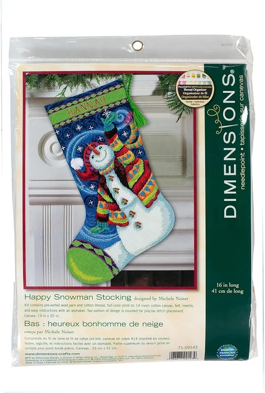 Marke: Dimensions Dimensions Nadelkissenset, Happy Snowman — Weihnachtsdeko