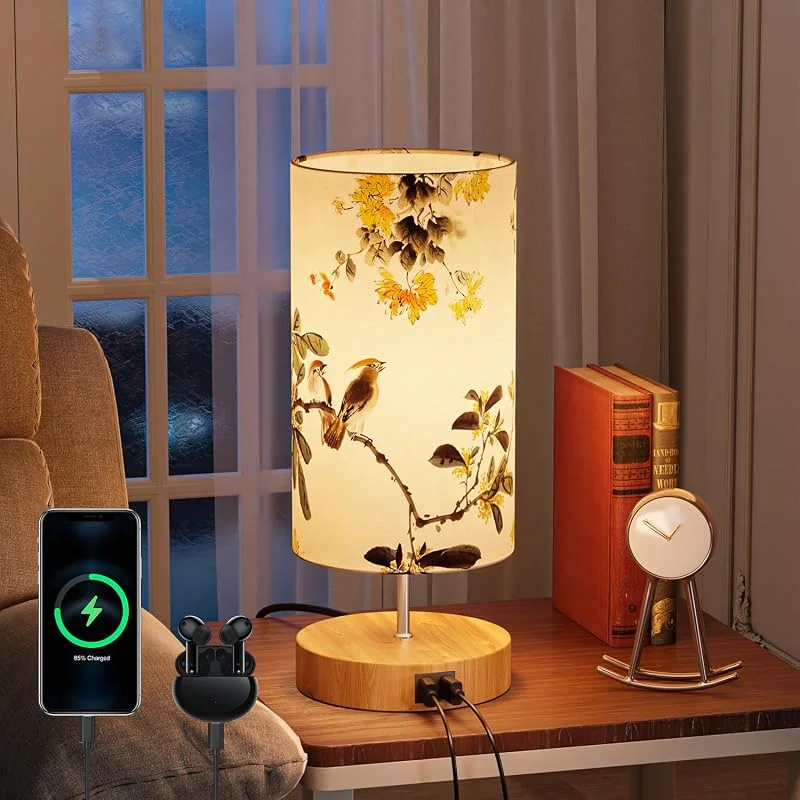 Besuche den GPATIO-Store GPATIO Nachttischlampe, Touch Dimmer mit Ladefunktion USB Anschlüssen. — Weihnachtsbeleuchtung