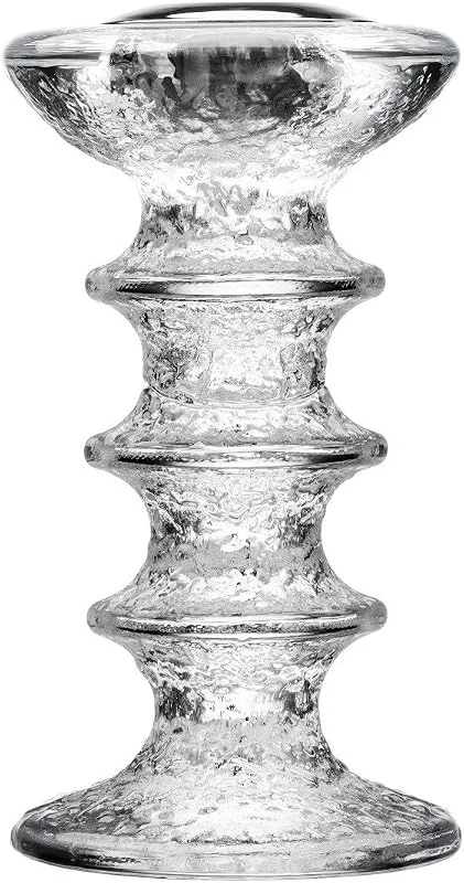Marke: Iittala Iittala 1023746 Festivo Kerzenständer, Glas, Silber klar, 5 x 5 x 15 cm — Kerzenlicht Abendessen