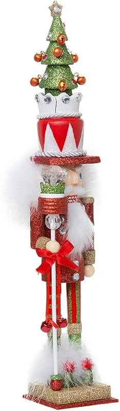 Marke: Kurt S. Adler Kurt Adler HA0220 Hollywood Tree Hat Nussknacker, 38, 1 cm, Rot und Grün — Weihnachtsdeko