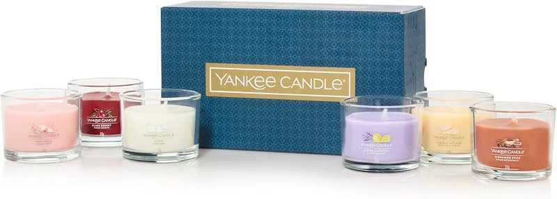 Besuche den Yankee Candle-Store Yankee Candle Duftkerzen-Geschenkset, Gefüllte Votivduftkerzen, Sojawachsmischung, 6 Stück, Perfekte Geschenke für Frauen — Advent und Tisch