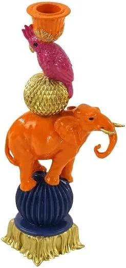 Marke: Generisch Kerzenleuchter Kerzenständer Elefant, Papagei 10x8, 5x26 cm Werner V. D- 248 — Kerzenlicht Abendessen