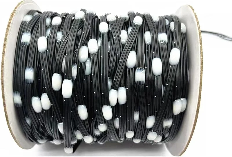 Marke: paulzhang DC12V WS2811, WS2812 Pebble Pixel Lights String Seed Pixel Roll 1000LEDs 50m Fairy Lights String 5cm Pitch for Home, Garden and Courtyard Decoration (Black Wire 5cm Pitch) — Weihnachtsbeleuchtung