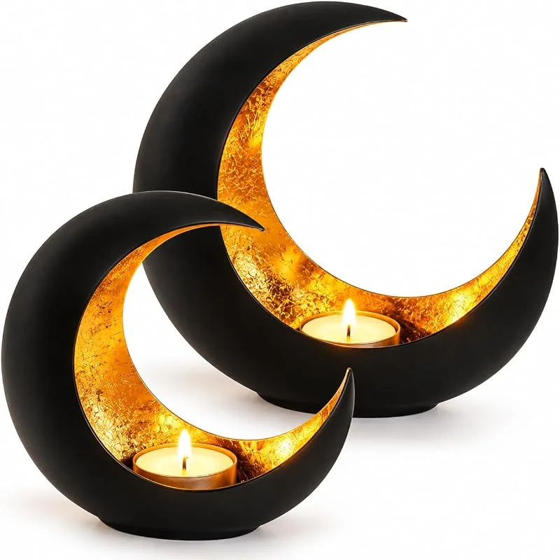Besuche den Gadgy-Store Gadgy Teelichthalter Gold 2er Set – Orientalische Windlichter Deko — Advent und Tisch