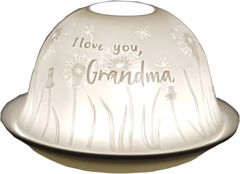 Marke: Cello Cello Porzellan Teelichthalter Kuppel - I Love You Grandma Geschenk — Advent und Tisch