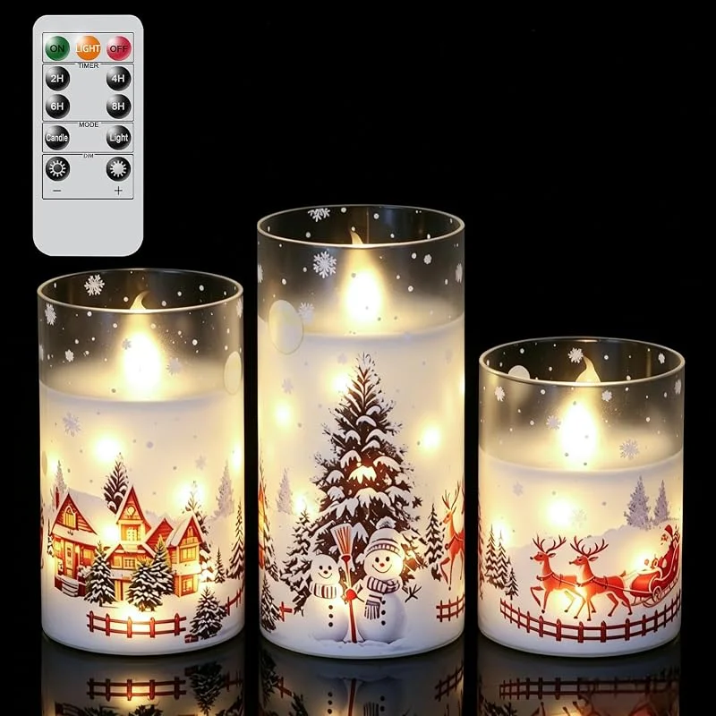 Marke: DRomance Flammenlose Kerzen-Lichterkette mit Fernbedienung — Weihnachtsbeleuchtung