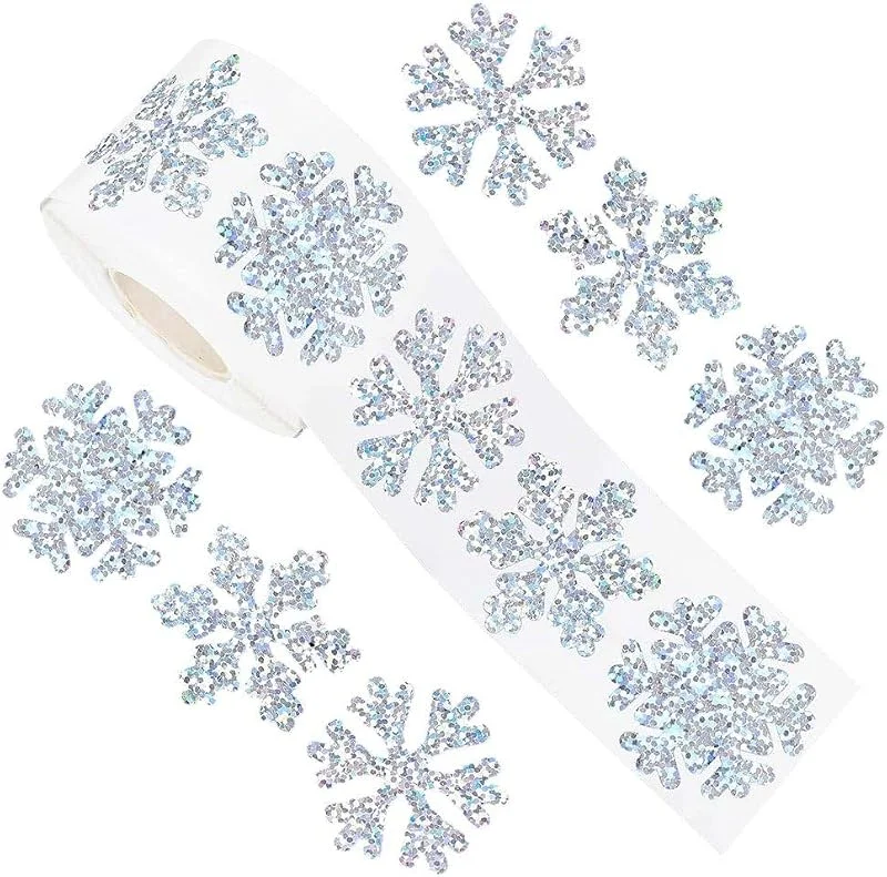 Marke: HiyyFloy HiyyFloy 1 Rolle Glitzernde Weihnachtsaufkleber, Selbstklebend, Zum Verpacken Von Geschenken, Basteln Von Karten, Verschließen Von Umschlägen Und Dekorieren — Geschenkverpackung
