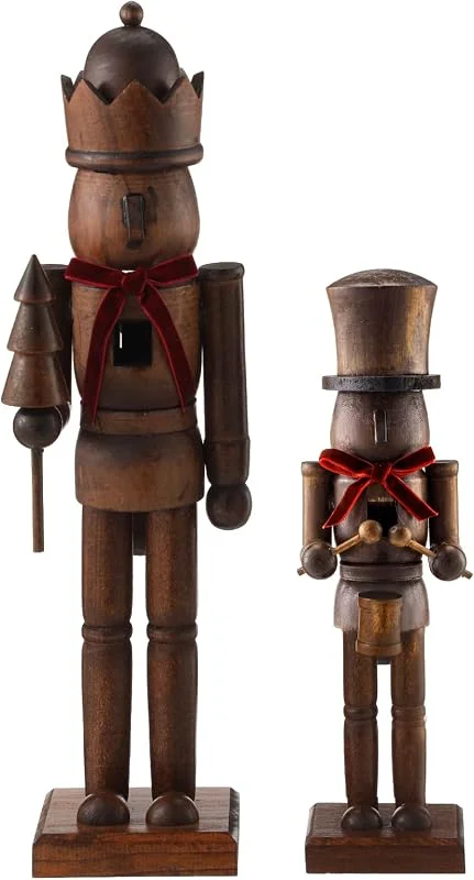 Marke: Weysat Weysat Nussknacker-Figur aus dunklem Holz, 2 Stück — Weihnachtsdeko
