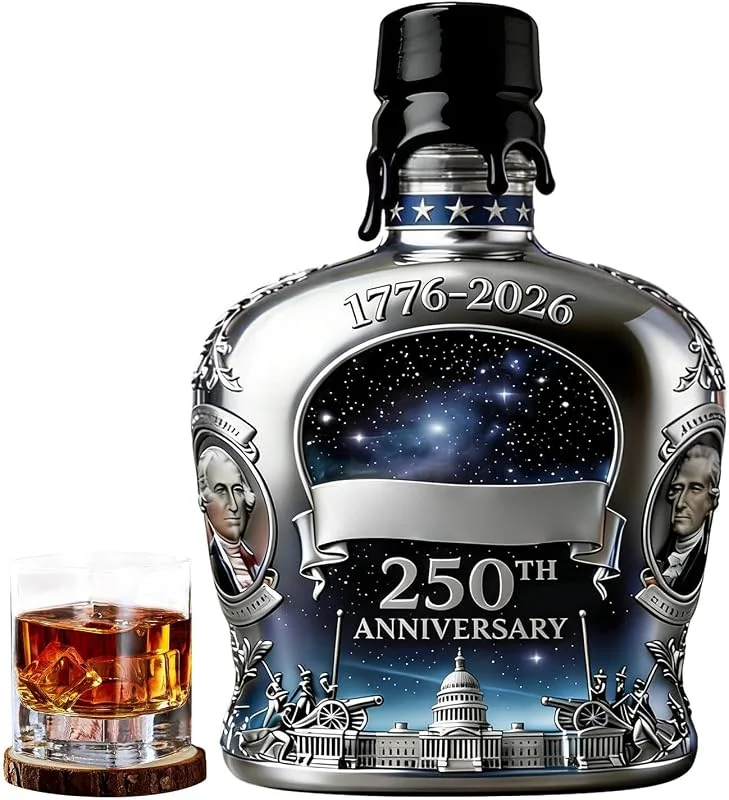 Marke: Generisch Whiskey-Flasche 350ml Amerikanischer -Dekanter zum 250. Jubiläum — Wein und Festtafel