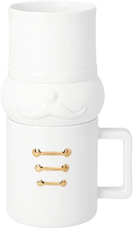 Besuche den Räder-Store Räder Becher Set Linus, Porzellan Tasse mit Gebäckaufsatz Nussknacker — Weihnachtsdeko