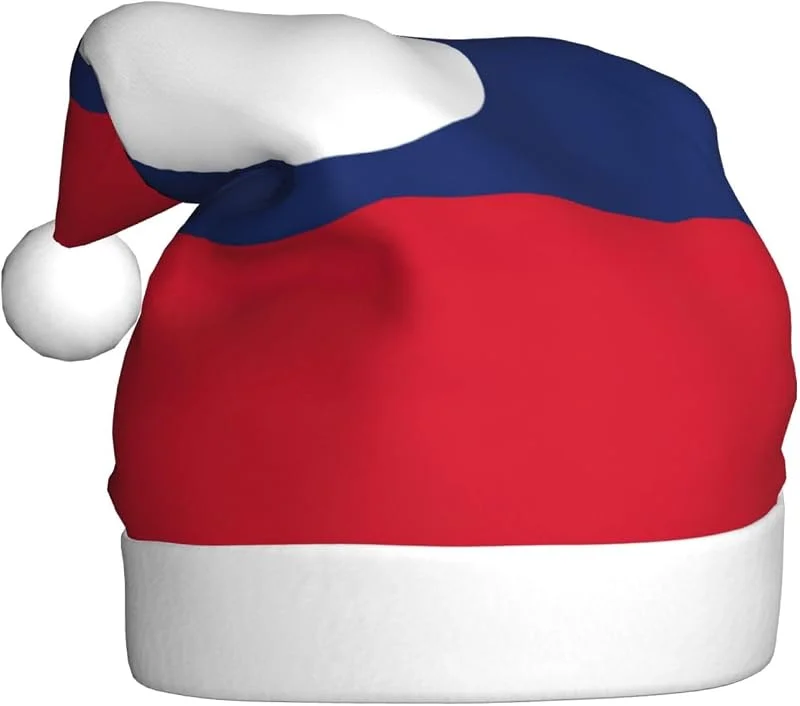 Marke: Tamiger Weihnachtsmützen mit Flagge von Laos, saisonal, festlich — Weihnachtsmode