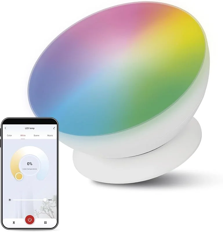 Besuche den EMOS-Store EMOS - Smarte LED Ambientbeleuchtung mit App - Helligkeit max. 330 lm, RGB und CCT Farbwechsel - smarte indirekte Beleuchtung kompatibel mit App und Sprachassistenten - inkl. Netzkabel 1, 5m - weiß — Kerzenlicht Abendessen