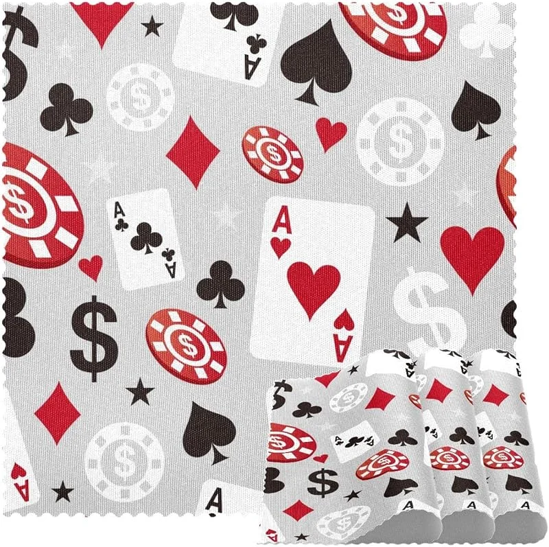 Marke: VAPOKF Ace Poker Karte Dollar und Chips Platzsets Set von 1 für Esstisch Waschbar Rutschfest Platzset für Weihnachten Urlaub Geburtstag Party Tisch — Küche & Haushalt