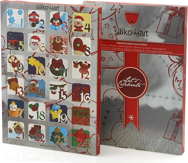Besuche den silikomart-Store silikomart, Geschenkbox CREATIVE XMAS COUNTDOWN, 2er Set, Winterurlaub Inspiration, Made in Italy — Geschenkverpackung