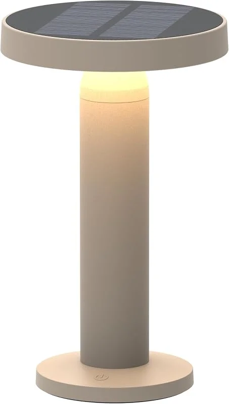 Besuche den BOLD-Store BOLD Solar-LED-Tischleuchte Außen & Innen - IP44 Akku Tischlampe Dimmbar — Kerzenlicht Abendessen