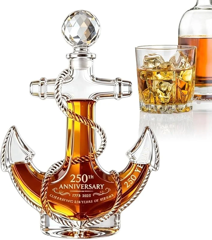 Marke: Generisch Whiskey Dekanter Spirituosenkaraffe 350 ml zum 250. Jubiläum — Wein und Festtafel