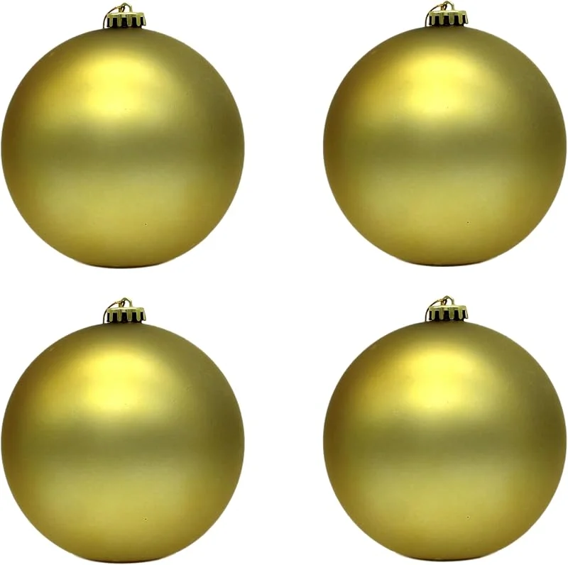 Besuche den DARO DEKO-Store Weihnachts-Kugel XXL Ø 15cm - 4 Stück Gold matt — Weihnachtsdeko