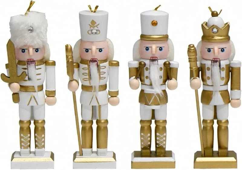 Marke: TAIZhiChen 4 Stück Nussknacker-Soldat Traditionell Nussknacker-Figur Klassisch Figur für Weihnachtsbaum — Weihnachtsdeko