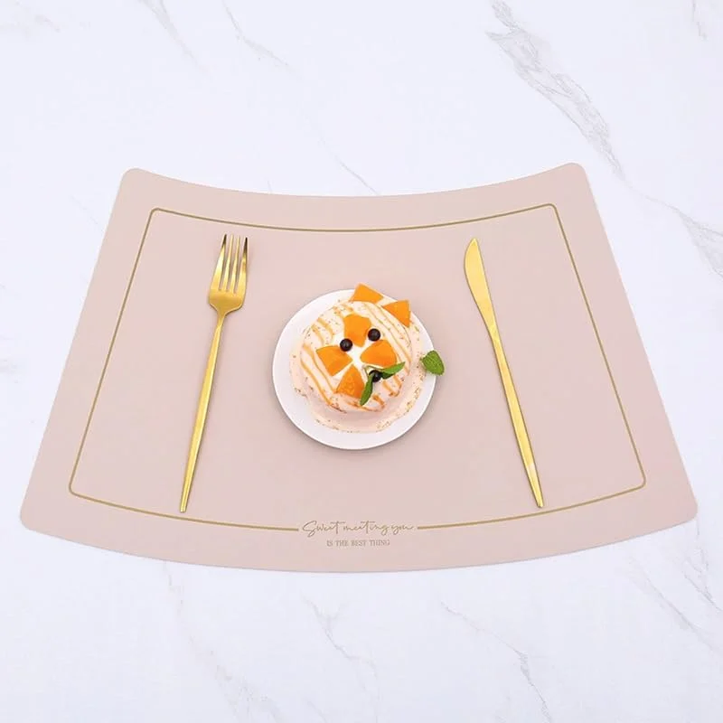 Besuche den Epinki-Store Epinki Tischsets Platzsets Abwaschbar Natur Sektor, 2er Set 51x29.5CM Platzdeckchen Waschbar Sektor Einfarbig aus PU Leder, Tischuntersetzer Abwaschbar Weihnachten Aprikose für Hause Küche — Küche & Haushalt