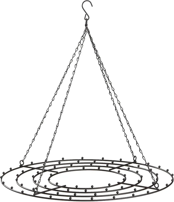 Besuche den Spetebo-Store Spetebo Metall Hängekranz schwarz rund groß - 42 cm - Deckenkranz mit Kette - Weihnachten Advent Hänge Decken Metall Deko Kranz zum Schmücken — Weihnachtsdeko