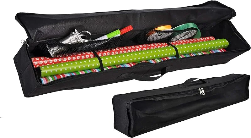 Besuche den Spetebo-Store Spetebo Geschenkpapier Organizer 76x13x8 cm - Aufbewahrungstasche für Geschenkpapier — Geschenkverpackung