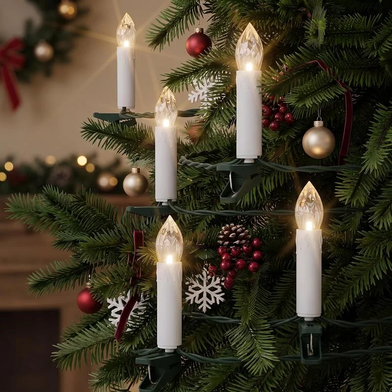 Marke: LEDYA LEDYA Weihnachtsbaum Kerzen Lichterkette, 11, 6 m, 30 LED, Warmweiß — Weihnachtsbeleuchtung