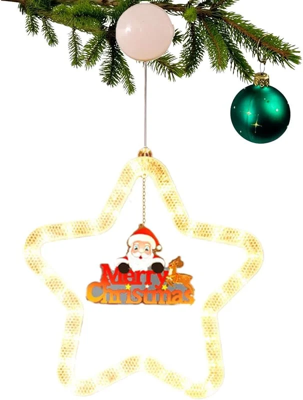 Marke: Generic Weihnachtslichterkette Fensterdekoration Saugnapf Batteriebetrieben inkl — Weihnachtsdeko