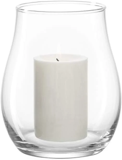 Besuche den LEONARDO HOME-Store LEONARDO HOME Windlicht Giardino, moderne Laterne, handgefertigtes Unikat aus Glas, In- & Outdoor, H 18 Ø 15-cm, 010252 — Kerzenlicht Abendessen
