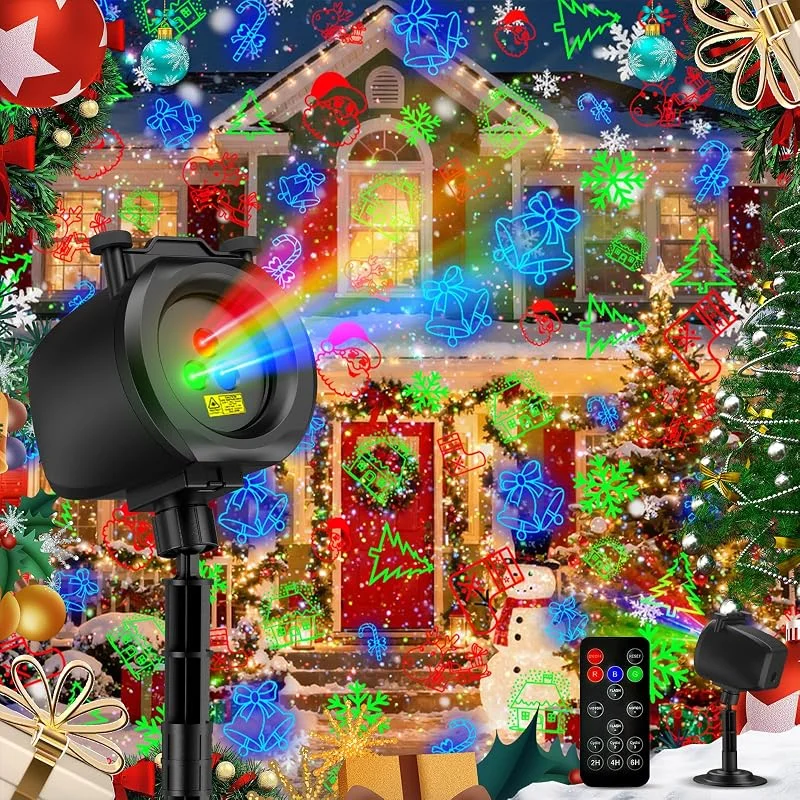 Besuche den anysun-Store Weihnachtsprojektor-Lichter für den Außenbereich, 3 Farben, bewegliche Glühwürmchen-Lichter, Show mit Fernbedienung und Timer, Weihnachtsdekorationen für Garten, Hof, Party, Hochzeit, Heimdekoration — Weihnachtsbeleuchtung