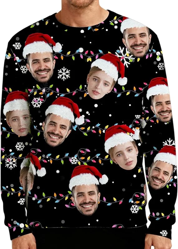 Marke: JLSKCN Weihnachtspullover Personalisiert, Lustige Weihnachtspullover für Herren&Damen, Pullover Weihnachten Pärchen lustig, Weihnachtspullover Familie Set, Weihnachtspulli für Familien, Frauen, Männer — Weihnachtsmode