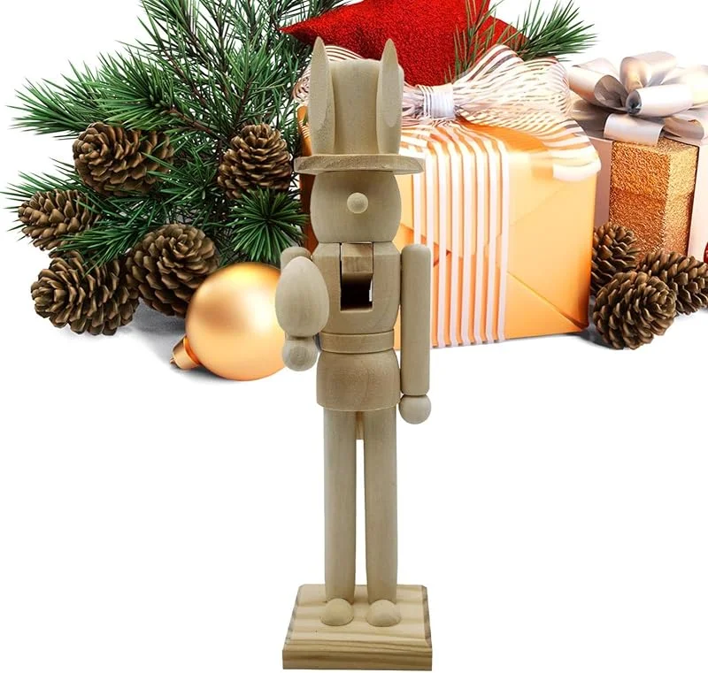Marke: Generisch Nussknacker Weihnachtsdeko 30, 8 cm Festliche Bemalbare Holzfigur