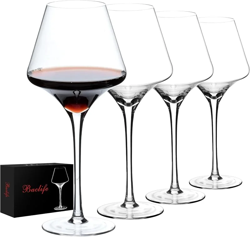 Marke: BACLIFE BACLIFE Rotweingläser 4er Set, mundgeblasene Kristallweingläser, 567 g — Wein und Festtafel