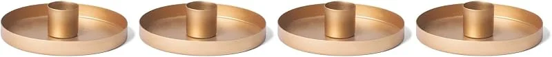 Besuche den Novaliv-Store Novaliv 4X Kerzenhalter 9cm Metall Stabkerzenhalter Kerzenteller Gold Stabkerzen Tafelkerzen Kerzenständer Candle Holder Kerzenpin Adventskranz weihnachtliche Tischdekoration scandic chic — Kerzenlicht Abendessen