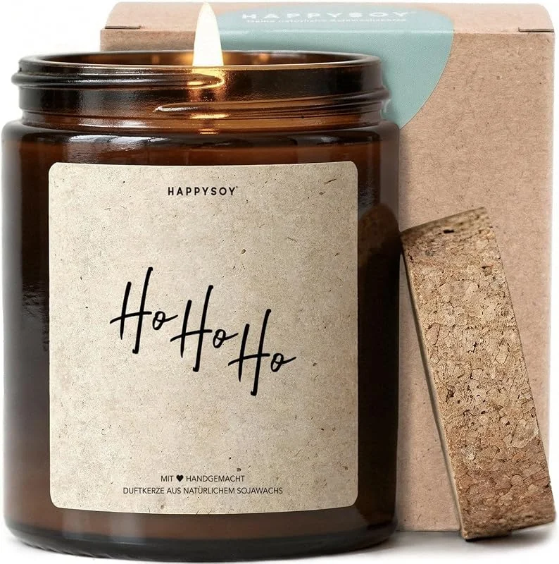 Besuche den Happysoy-Store Geschenk zu Weihnachten Duftkerze im Glas aus Soja - handgemacht, plastikfrei - nachhaltige Geschenkidee für Frauen, für Männer - Weihnachts-dekoidee - für Freundin Eltern Mama Papa — Kerzenlicht Abendessen