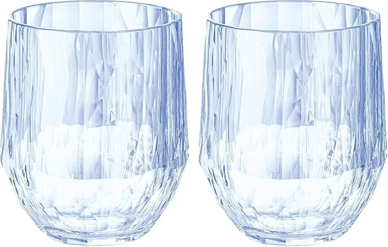 Besuche den Koziol-Store koziol Superglas Club No. 23, 2 Stück, 200 ml, Weißwein-Tumbler, Glas aus kristallklarem Kunststoff, luxuriös, unzerbrechlich, wiederverwendbar, Party, Camping, 2er Set (Transparent Aquamarin) — Wein und Festtafel