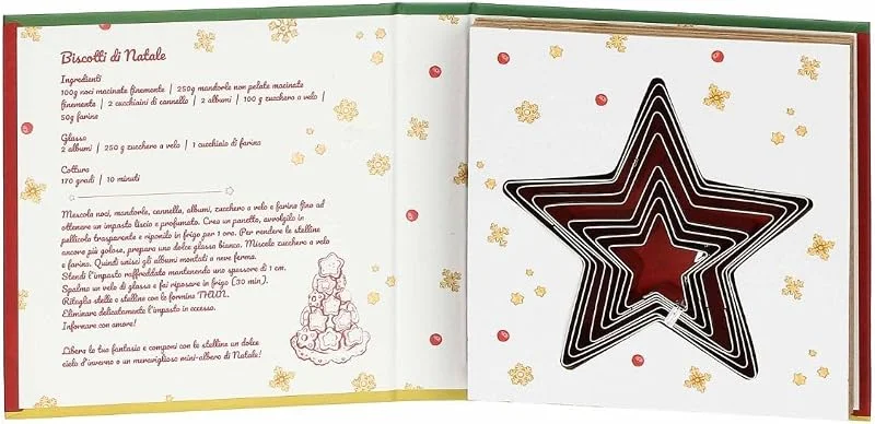 Besuche den THUN-Store THUN, Set mit 8 Ausstechformen in Sternform aus Edelstahl, Kollektion Weihnachtsüberraschungen, Formen für Kekse, Sammlerstück, Geschenkidee für Weihnachten, 15, 7 x 15, 7 cm — Weihnachtskueche