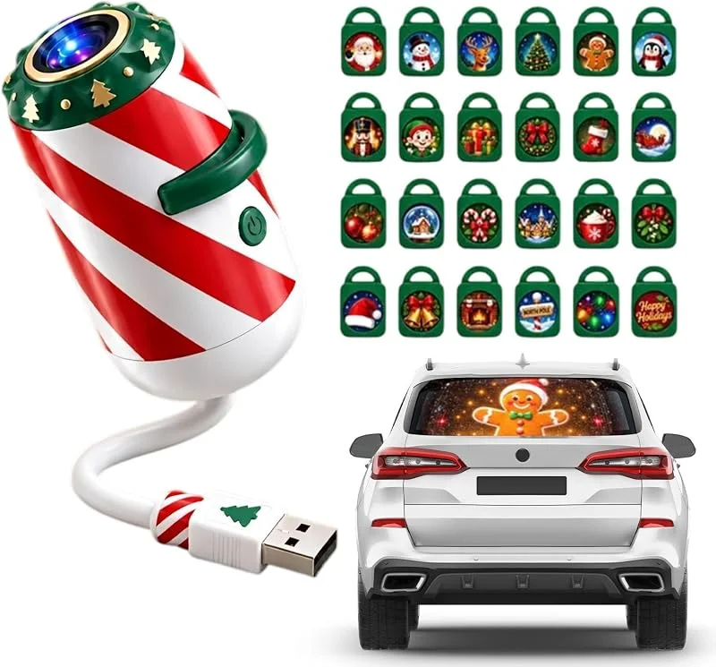 Marke: Generic Weihnachts-Auto-Projektor, Weihnachts-Autofensterprojektor USB-betrieben — Weihnachtsbeleuchtung