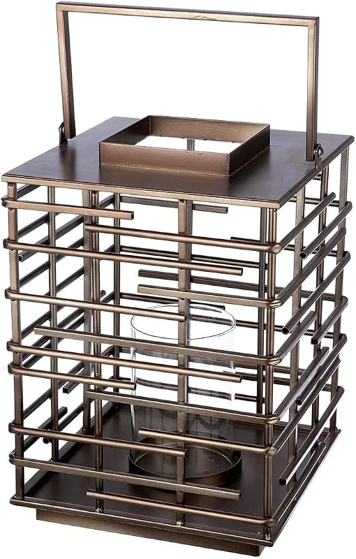 Besuche den Casablanca modernes Design-Store Casablanca Deko großes Windlicht XL Laterne - mit Glaseinsatz - Deko Wohnzimmer Geschenk Weihnachten Advent - Farbe: Silber antik Höhe 46, 5 cm — Kerzenlicht Abendessen