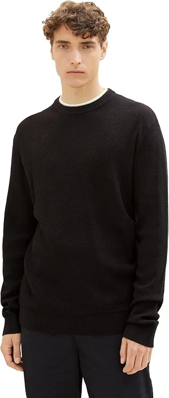 Besuche den TOM TAILOR Denim-Store TOM TAILOR Denim Herren 1038674 Denim 2-in-1 Pullover mit unterlegtem Kragen (1er Pack) — Weihnachtsmode