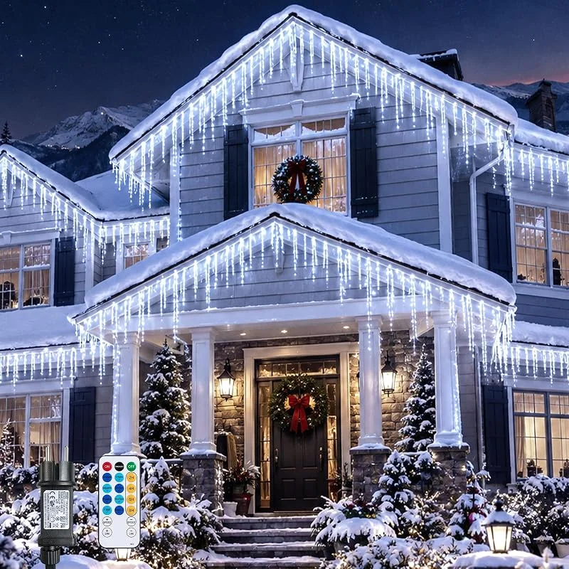Marke: LEDYA LEDYA Eisregen Lichterkette Außen, 9m Weihnachtsbeleuchtung, Kaltweiß