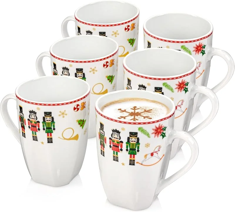Besuche den Sänger-Store SÄNGER Kaffeetassen Set Bilgola Nussknacker Design 6 tlg, Kaffeebecher — Advent und Tisch