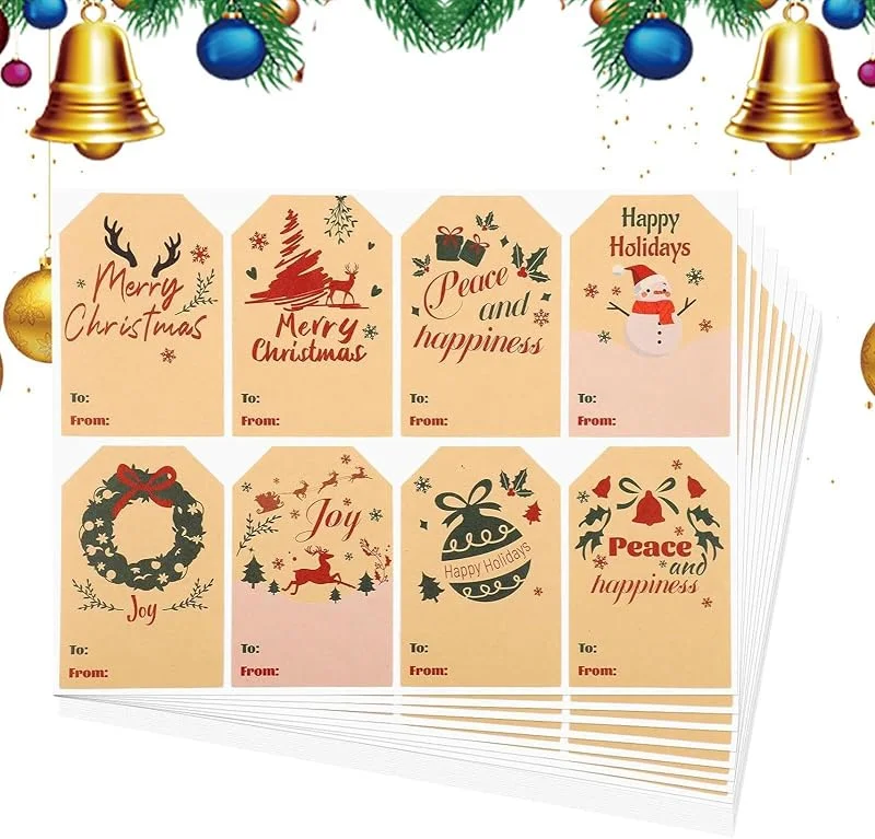 Marke: Generisch Weihnachtsetiketten Und Aufkleber Selbstklebende Dekoration Für — Geschenkverpackung